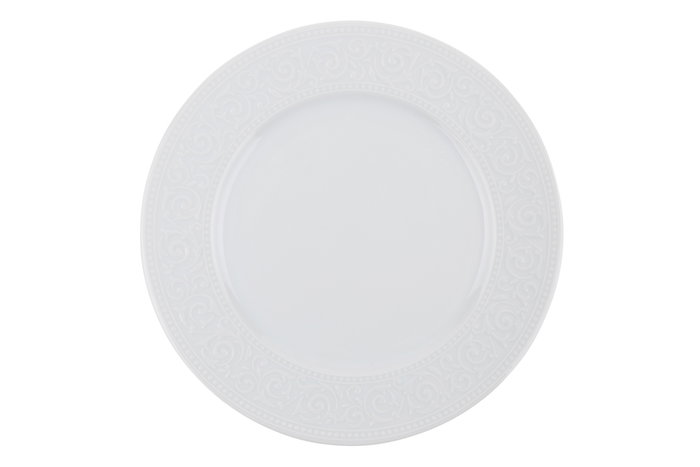Hermia ACL24Y200 Vajilla de Porcelana Blanca de 24 Piezas para Comedor y Cocina